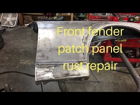 Patch panel Rust repair for a front fender Jakes Shop