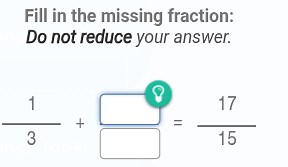 Fill in the missing fraction: Do not reduce your answer.... | Filo