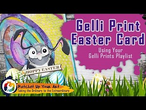 Make An Adorable Easter Card With Your Gelli Prints And Tim Holtz's Oliver The Rabbit!