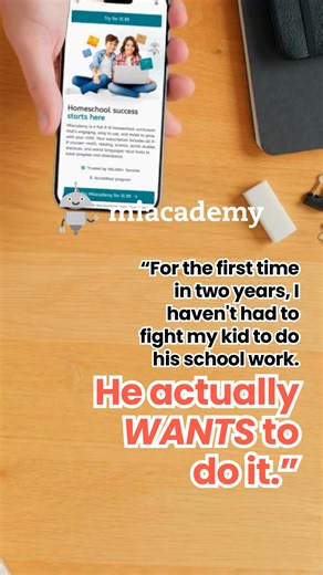 The good news: Miacademy puts an end to homeschool battles & homework tears. The bad news: your child mayyyy get upset… because, “it's summer break and he wanted to do more school.” Sounds too good to be true? Start a trial for just $1.99, and see the difference an engaging, independence-fostering, *fun* K-8 curriculum can actually make. Try Miacademy today! | Miacademy Learning