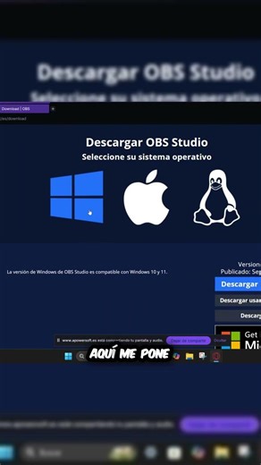 Descarga e Instalación de OBS Studio en Windows #shorts