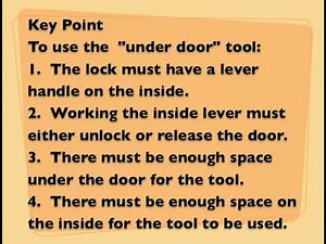[07 07a] Locksmith Training: Course 7 Part 7a Drill and Bypass Locks: Parts A, B, & C (Lock Bypass)