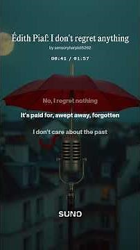 Édith Piaf "Non, je ne regrette rien" but in English and in a different Style