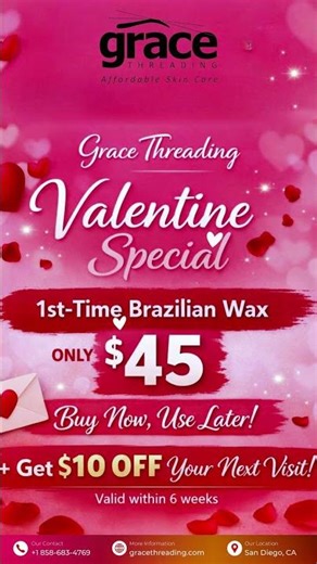 💘 VALENTINE’S SPECIAL AT GRACE THREADING 💘