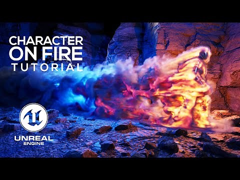 Niagara Fluids Tutorial: Character on Fire Simulation (Skeletal Mesh) VFX in Unreal Engine 5.3