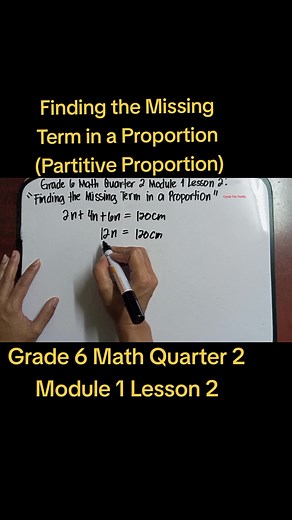 Finding the Missing Term in a Partitive Proportion | Grade 6 Math Tutorial