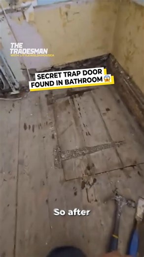 Secret trap door discovered under bath