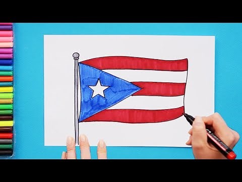 How to draw the Flag of Puerto Rico