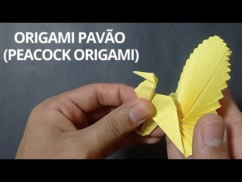 Origami Pavão- Origami Peacock: Como Fazer um Pavão de papel Passo a Passo. Origami Peacock Tutorial
