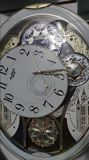 "Dance of the hours" Rhythm Small World Noel (White) Motion Clock 4MN509RH03