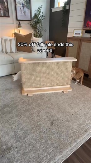 🛋️✨ Finally — a cat scratcher that belongs in your living room. Meet Pawch™ — the modern corner table that doubles as your cat’s new favorite scratch zone. Crafted from solid, sustainable wood and designed to blend beautifully with your furniture, Pawch protects your couch without sacrificing style. 😻 Your cat gets their claws out. 🎨 You keep your aesthetic intact. 🌱 Everyone wins. | Ivory Hill