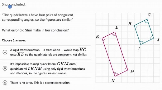 Similar shapes & transformations