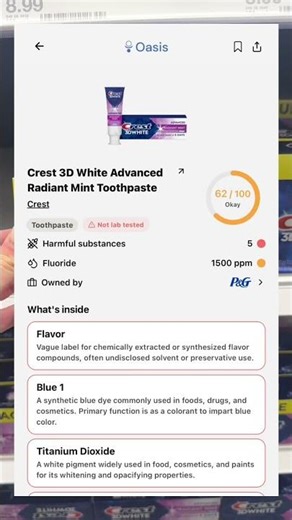 Target toothpaste edition.. there are healthier options.. app used in video: Oasis App