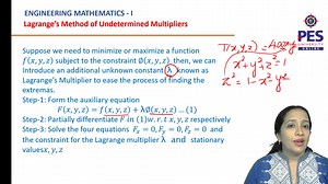 Lagrange's method of undetermined coefficient