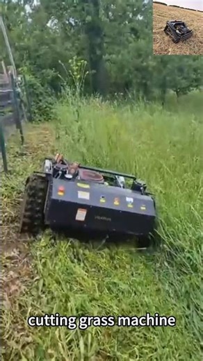 best price wireless radio control track-mounted mowing robot made in China #farming #xcavator #mower