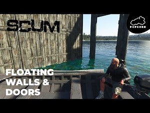 SCUM How to build FLOATING WALLS and DOORS on water base #SCUM