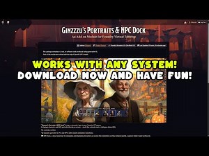 Ginzzzu's Portraits & NPC dock module for #foundryvtt #dnd #pathfinder #daggerheart