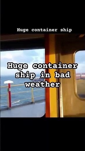 Huge Container Ship in Rough Seas | Extreme Ocean Storm Footage #roughseas #merchantnavy #shorts