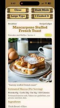 How to Manage and Cook Saved Recipes in Recipe Gadget