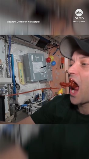 467K views · 2.3K reactions | The crew of the International Space Station had some fun in zero-gravity conditions, showing that squeezy ketchup bottles really come into their own when they are off planet Earth. | ABC News | Facebook