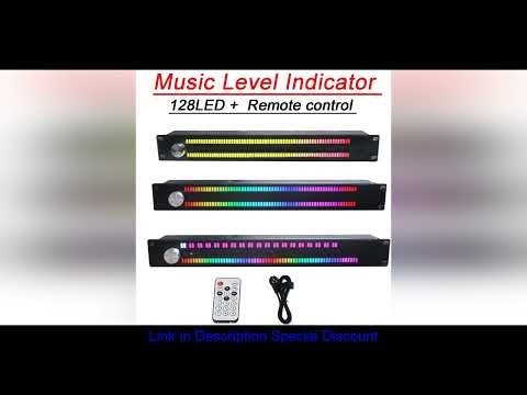1U/1.5U Music Level Indicator 128 Full Color LED Music Spectrum Digital Display Atmosphere Light
