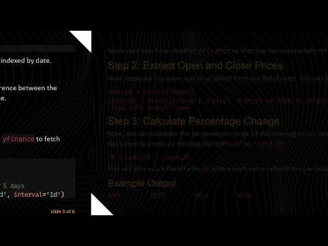 How to Use a List in Python to Analyze Stock Data Across Multiple Columns