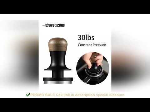 MHW-3BOMBER 30lb Constant Pressure Coffee Tamper 51mm 53mm 58mm Espresso Flat Tampers with Calibrate