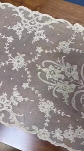 Antique Victorian Tambour Lace Runner Scarf With Lillies - Etsy