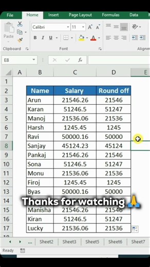 Round off :- How to Fixed amount in Excel. #excel #exceltips #roundoff #fixed #excelinterview