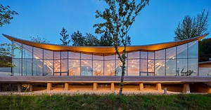 pavilion of floating lights in korea embraces traditional east asian carpentry techniques