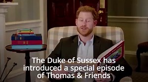 The Duke of Sussex introduces a special episode of Thomas the Tank Engine which also features Rosamund Pike voicing the character Duchess Loughbrough. | Prince Harry, Duke of Sussex