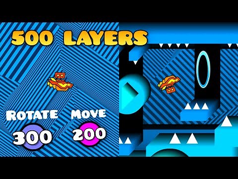 Making a Geometry Dash Level with 500 Layers