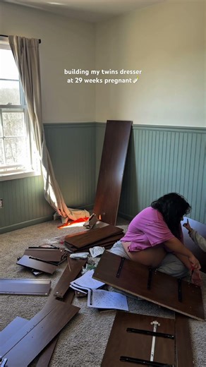 Building my twins nursery dresser by @wayfair #nurserysetup #twinmomlife #babymusthaves