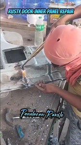 Rusty door inner panel repair #automobile #carrestorationproject #welding #restoration #diy