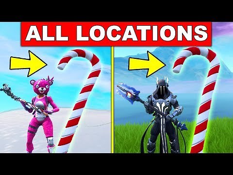 Visit Giant Candy Cane - ALL LOCATIONS : 14 Days of Fortnite Challenges (FREE REWARDS)
