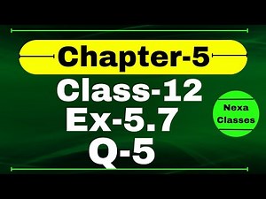 Class 12 Ex 5.7 Q5 Math | Differentiability | Q5 Ex 5.7 Class 12 Math | Ex 5.7 Q5 Class 12 Math