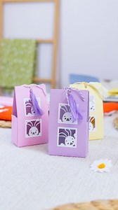 Craft this cute little aperture style easter treat box using the new Easter Mini Collection 💜🐣🐰 How lovely is this? 😍 | Crafter's Companion