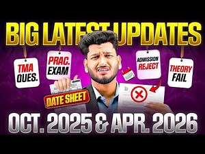 NIOS Big Latest Updates October Date Sheet 2025 & April 2026 TMA Question|Fail in Theory & Practical