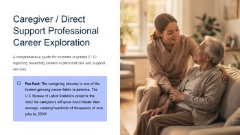 Caregiver Career Exploration | Skills, Salary & Pathway PowerPoint Lesson