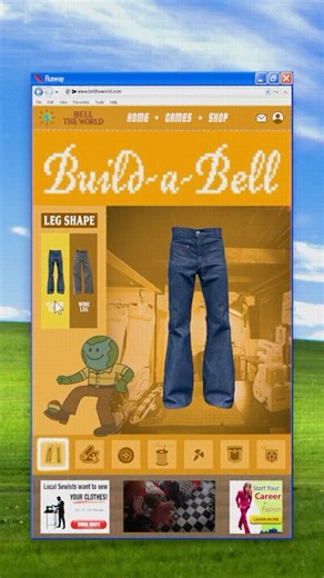 Bell The World 🌎 on Instagram: "The perfect bells, Made by you. BuildABell allows you to be the designer. Choose between different fabrics, fits, buttons, threads, rivets, and pockets, ensuring you receive a pair of pants that is just right for you. Start designing now at BellTheWorld.com. Video made by @dsquiii"