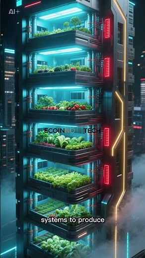 Vertical farming 🌱🏙️ Skyscraper farms feeding future cities #EcoInnovaTech #VerticalFarming
