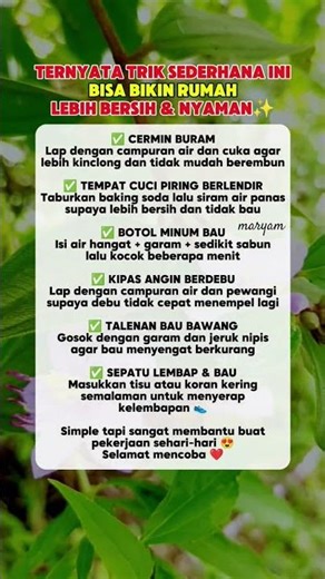 6 TRIK RUMAHAN YANG JARANG DIKETAHUI‼️ Bikin Pekerjaan Rumah Jadi Lebih Mudah ✨🏡