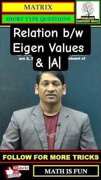 🔥PRODUCT OF EIGEN VALUES = DETERMINANT OF MATRIX🔥#engineeringmaths #gatemaths#aktu #linearalgebra
