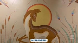 Woody Crumbo’s art bridges past and present, using federal murals to highlight Native American resilience and creativity through striking compositions and timeless themes.  https://ow.ly/ZOXa50Ue1KR | General Services Administration | Facebook