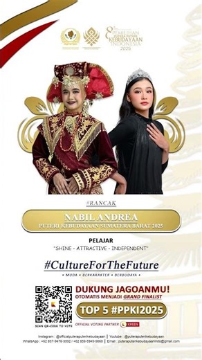 Puteri Kebudayaan Sumatera Barat 2025 #PPKI