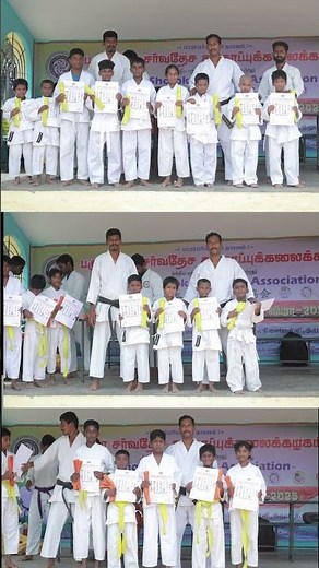 Karate belt grading exam#martialartstraining #silambam #selfdefense #illuppur #sports #viralimalai