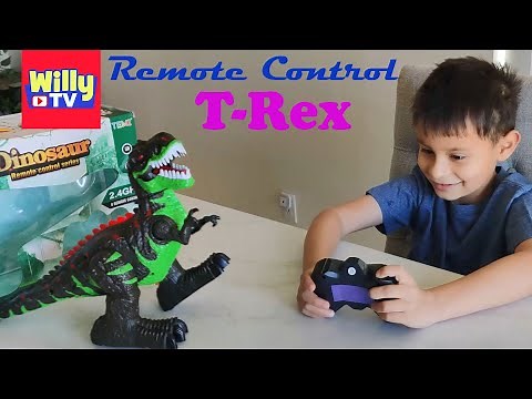 Remote Control T-Rex Dinosaur for Kids TOY REVIEW - Tyrannosaurus Rex with Lights and Sounds