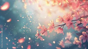 abstract spring beautiful flower border background. Colorful Flower background template.