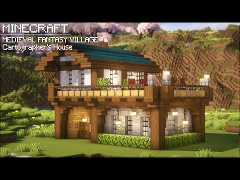Medieval Fantasy Village | Cartographer's House | Minecraft Full Tutorial