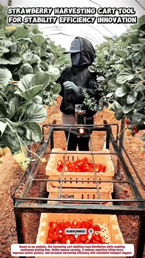 Strawberry Harvesting Cart Tool for Stability Efficiency Innovation